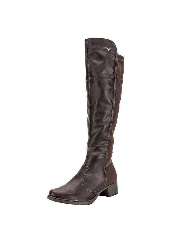 Vista 2 Bota Feminina Cano Alto Mississipi Me123 - Café MISSISSIPI