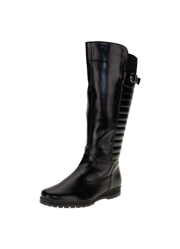 Vista 2 Bota Feminina Cano Alto Mooncity 71125 Preto Mooncity