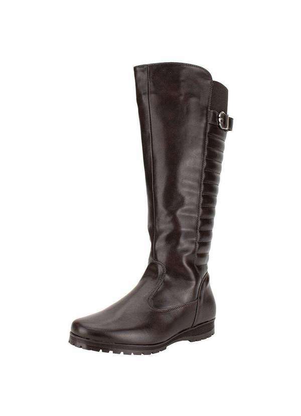 Vista 2 Bota Feminina Cano Alto Mooncity 71125 Café Mooncity