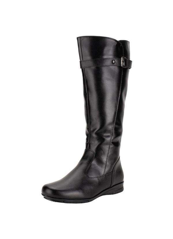 Vista 2 Bota Feminina Cano Alto Mooncity 71144 - Preto Mooncity