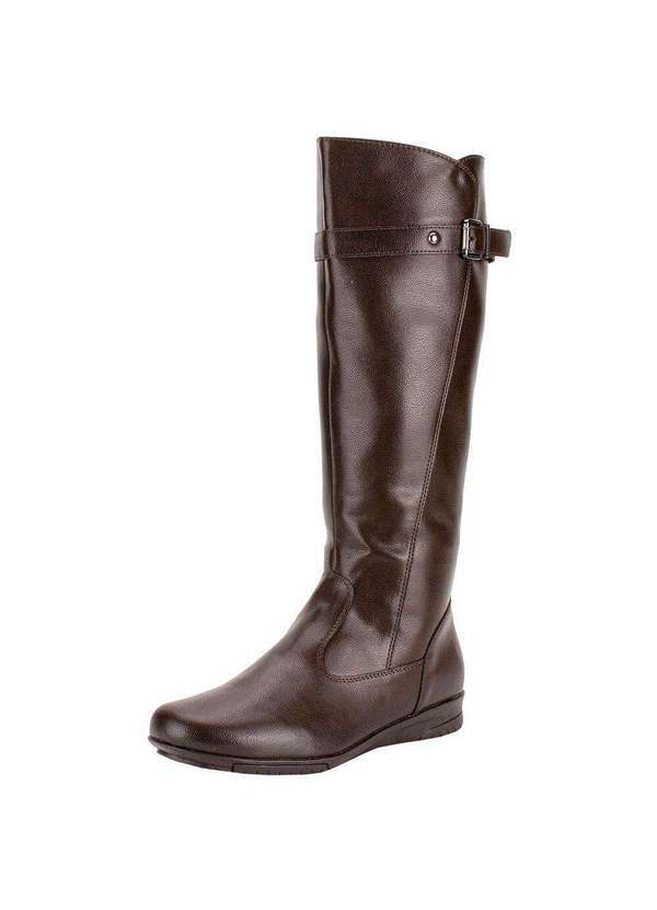 Vista 2 Bota Feminina Cano Alto Mooncity 71144 - Café Mooncity
