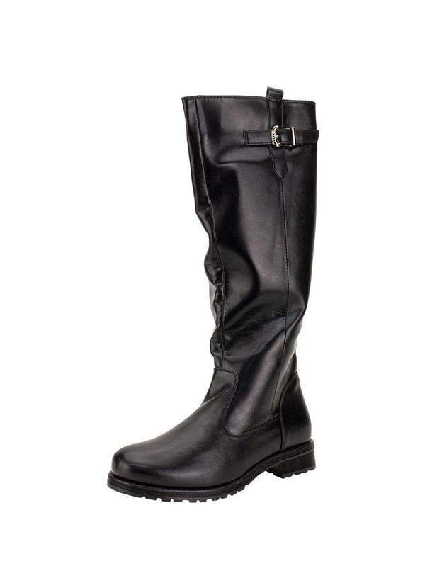 Vista 2 Bota Feminina Cano Alto Mooncity 72129 Preto Mooncity