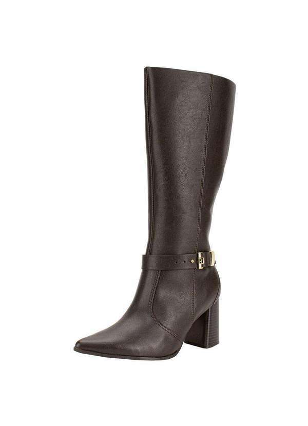 Vista 2 Bota Feminina Cano Alto Ramarim 2568131 - Café RAMARIM