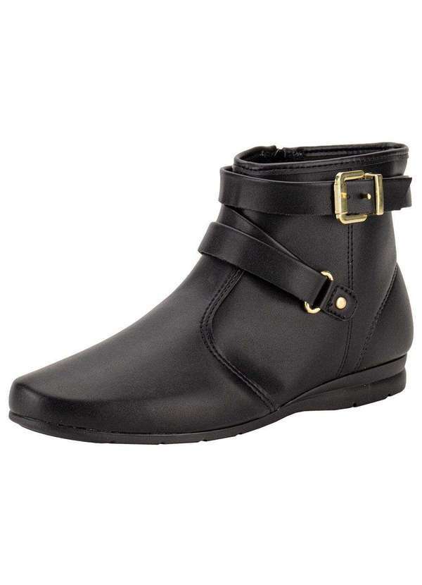 Vista 2 Bota Feminina Cano Baixo Beira Rio 9084102 - Preto