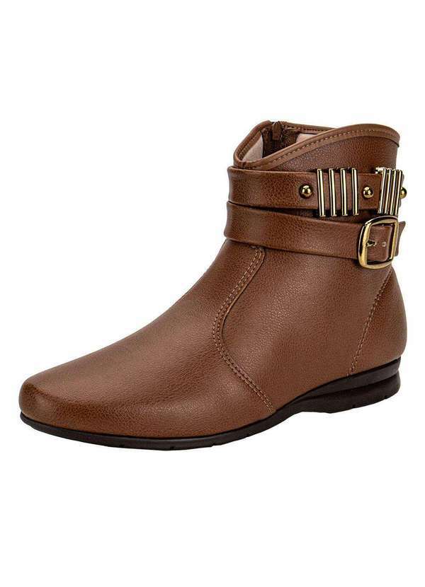 Vista 2 Bota Feminina Cano Baixo Beira Rio 9084106 - Caramelo BEIRA RIO