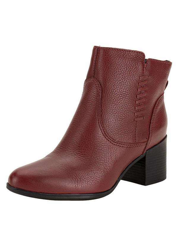 Vista 2 Bota Feminina Cano Baixo Bottero 346916 - Vinho Bottero