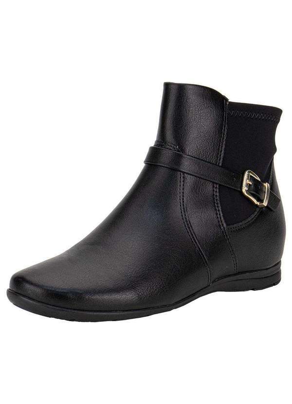 Vista 2 Bota Feminina Cano Baixo Comfortflex 2491304 - Preto Comfortflex