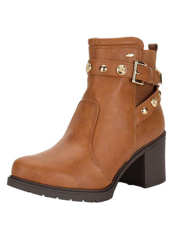 Vista 2 Bota Feminina Cano Baixo Dakota Da871 - Caramelo Dakota