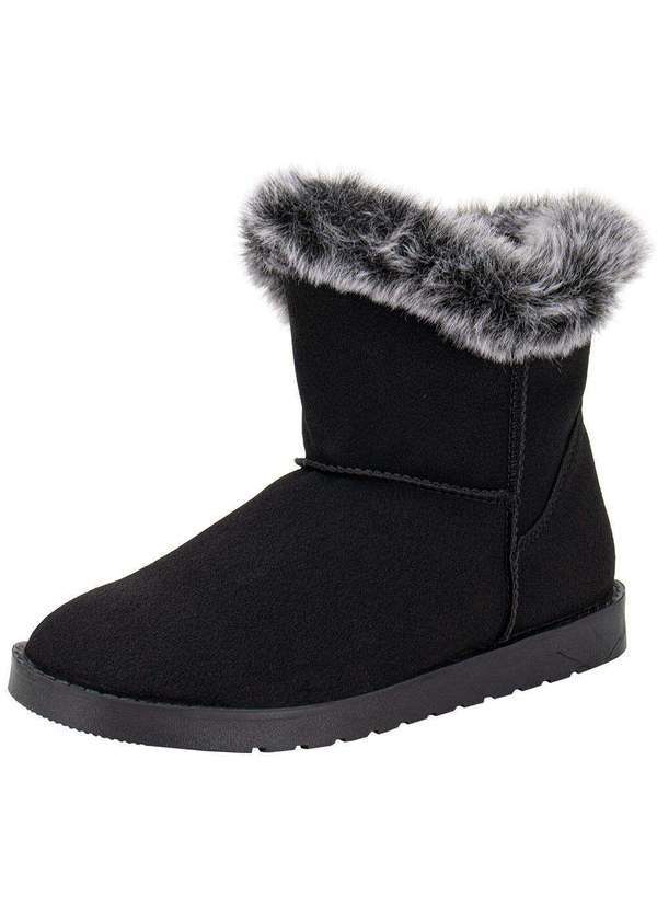 Vista 2 Bota Feminina Cano Baixo Mooncity 70811 Preto Mooncity