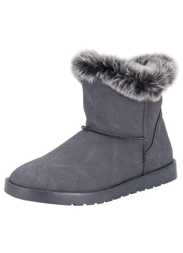 Vista 2 Bota Feminina Cano Baixo Mooncity 70811 Cinza Mooncity