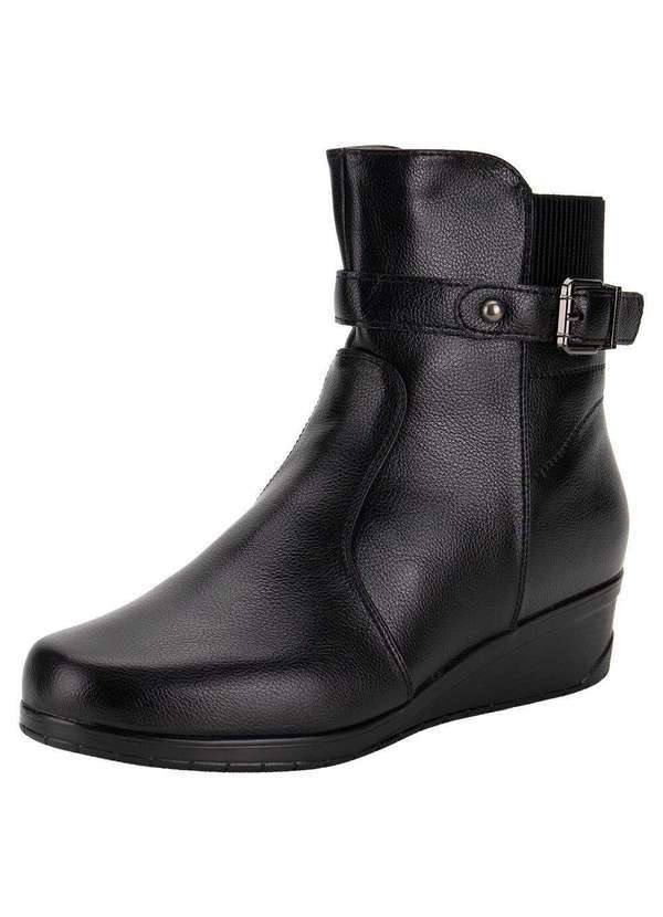 Vista 2 Bota Feminina Cano Baixo Mooncity 71109 - Preto Mooncity