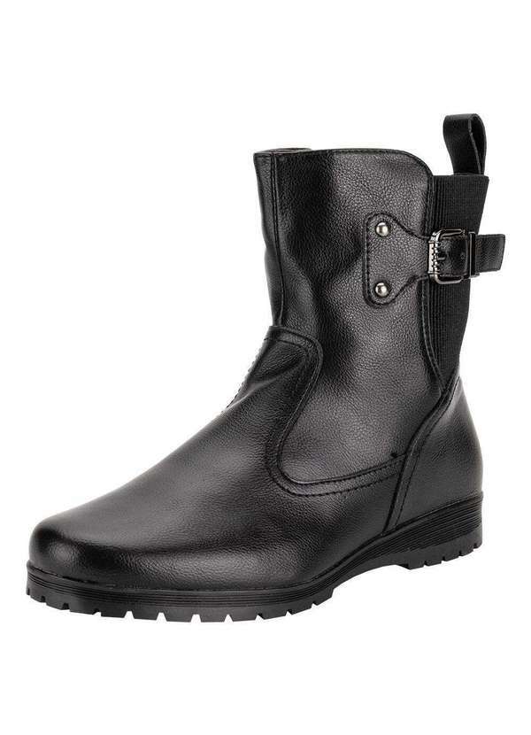 Vista 2 Bota Feminina Cano Baixo Mooncity 71128 - Preto Mooncity
