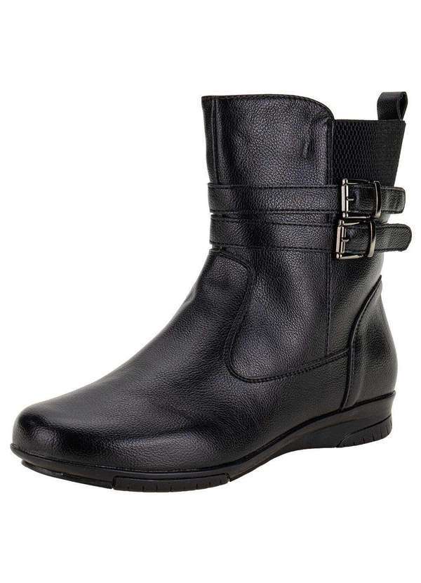 Vista 2 Bota Feminina Cano Baixo Mooncity 71147 - Preto Mooncity