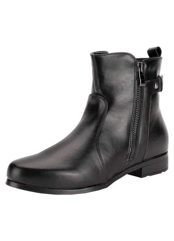 Vista 2 Bota Feminina Cano Baixo Mooncity 72325 - Preto Mooncity