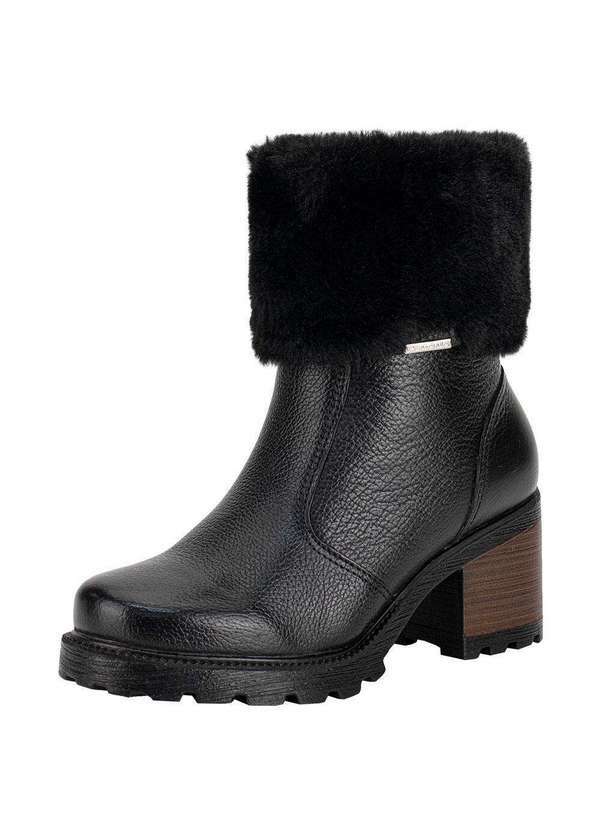Vista 2 Bota Feminina Cano Baixo Pegada 281328 Preto PEGADA