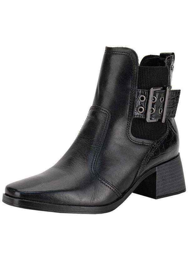 Vista 2 Bota Feminina Cano Baixo Pegada 282351 Preto PEGADA
