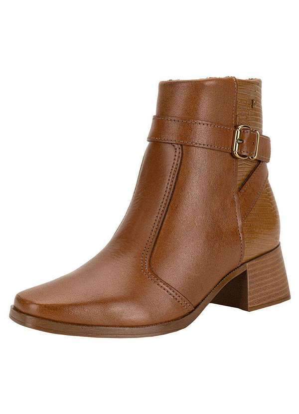 Vista 2 Bota Feminina Cano Baixo Pegada 282353 Caramelo PEGADA