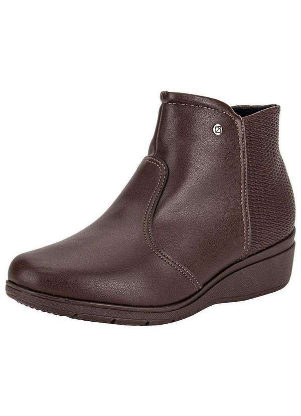 Vista 2 Bota Feminina Cano Baixo Piccadilly 117120 Café Piccadilly