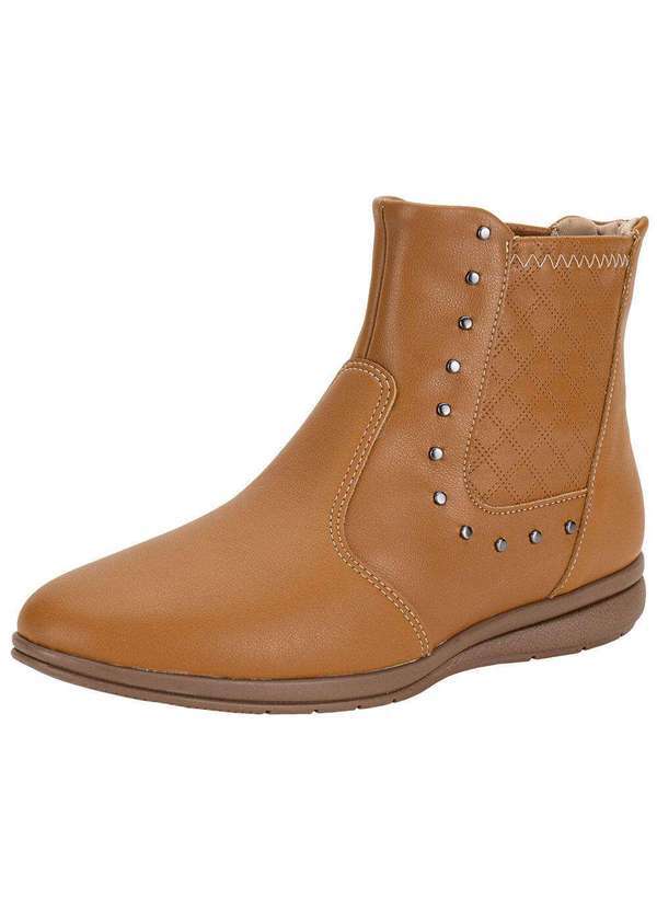 Vista 2 Bota Feminina Cano Baixo Piccadilly 261036 Caramelo Piccadilly