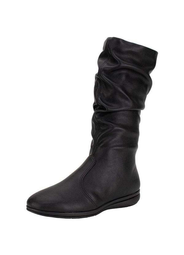 Vista 2 Bota Feminina Cano Médio Piccadilly 261026 Preto Piccadilly
