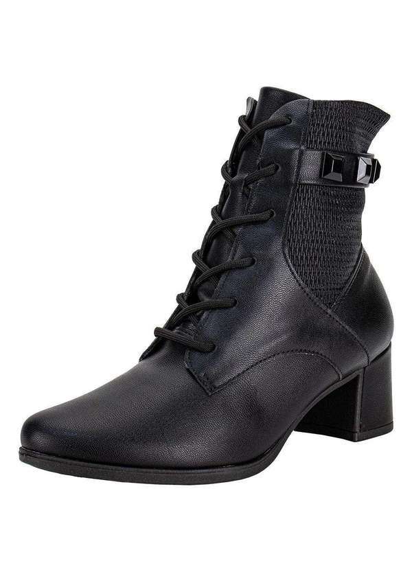 Vista 2 Bota Feminina Coturno Piccadilly 654049 Preto Piccadilly