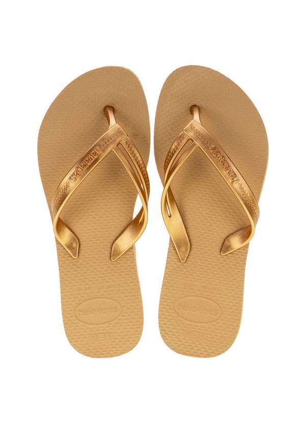 Vista 2 Chinelo Feminino Elegance Havaianas - 4148801 - Ouro