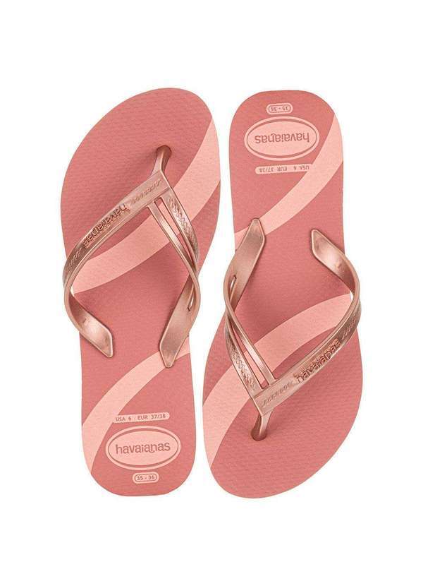Vista 2 Chinelo Feminino Elegance Print Havaianas 4148804 - Salmão