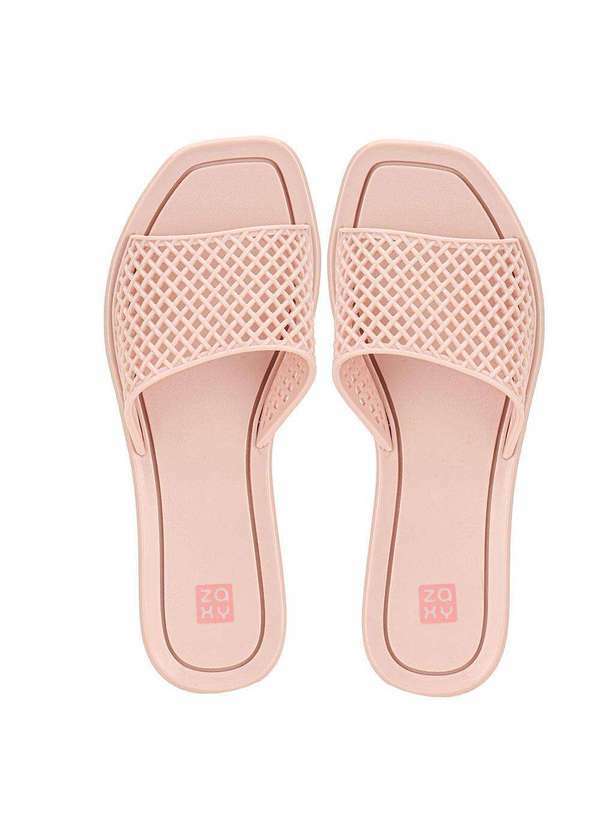 Vista 2 Chinelo Feminino Slide Mesh Zaxy 19125 - Nude