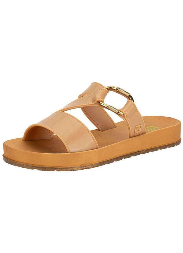 Vista 2 Chinelo Feminino Slide Tour Mix Zaxy 19163 Caramelo Zaxy
