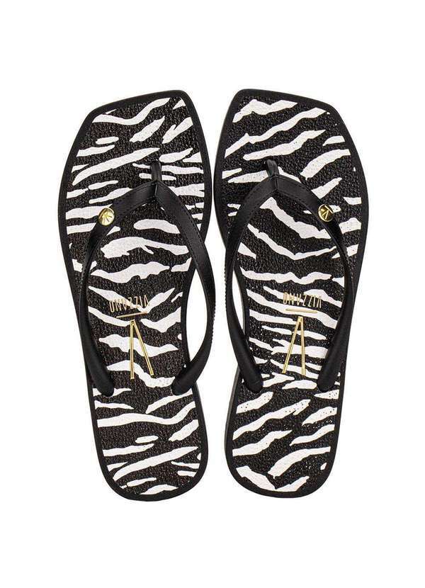 Vista 2 Chinelo Feminino Vizzano 6531100 - Preto/Branco VIZZANO