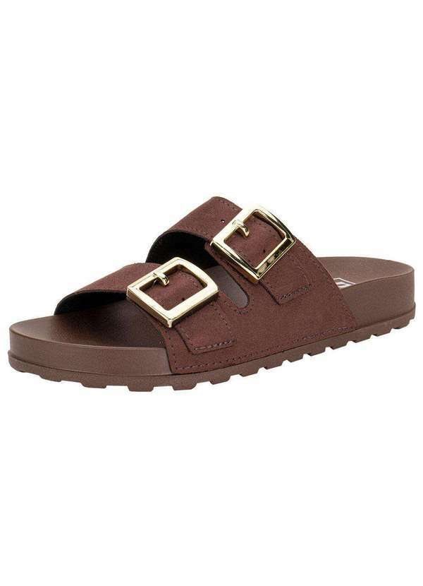 Vista 2 Sandália Feminina Conforto Moleca 5436401 - Chocolate MOLECA