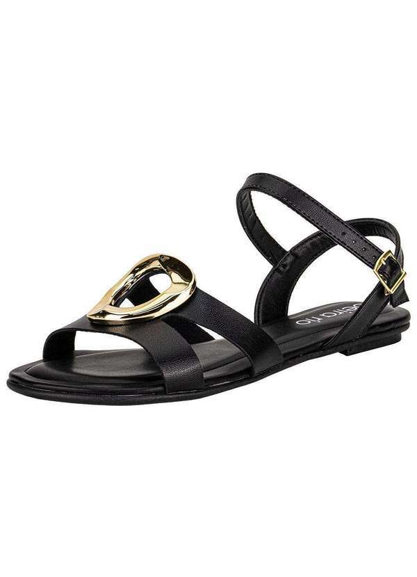 Vista 2 Sandália Feminina Flat Beira Rio 8367872 Preto BEIRA RIO