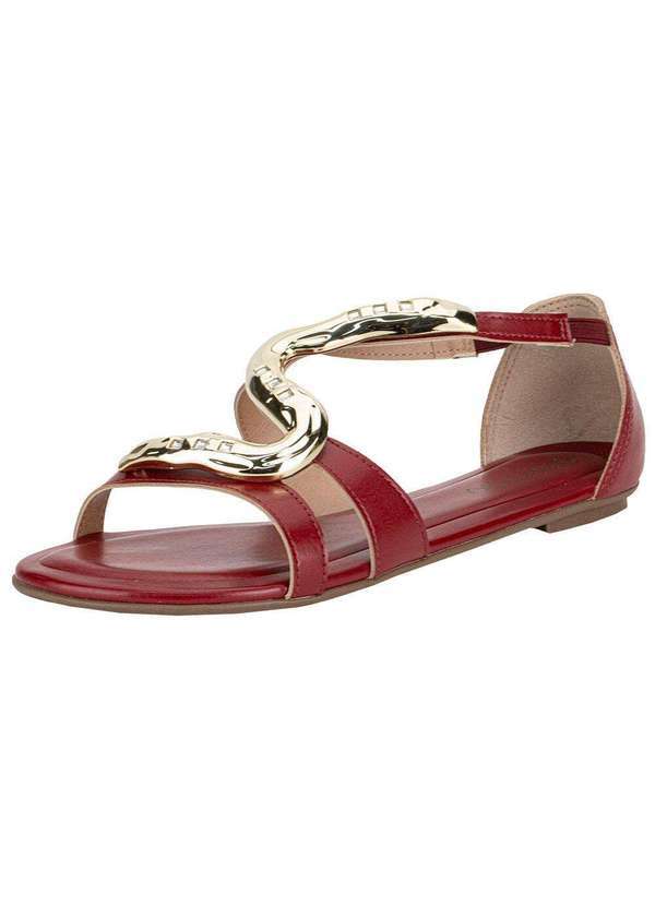 Vista 2 Sandália Feminina Flat Beira Rio 8367873 - Vinho