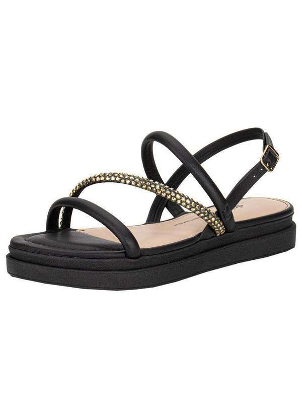 Vista 2 Sandália Feminina Flat Dakota Y7634 - Preto