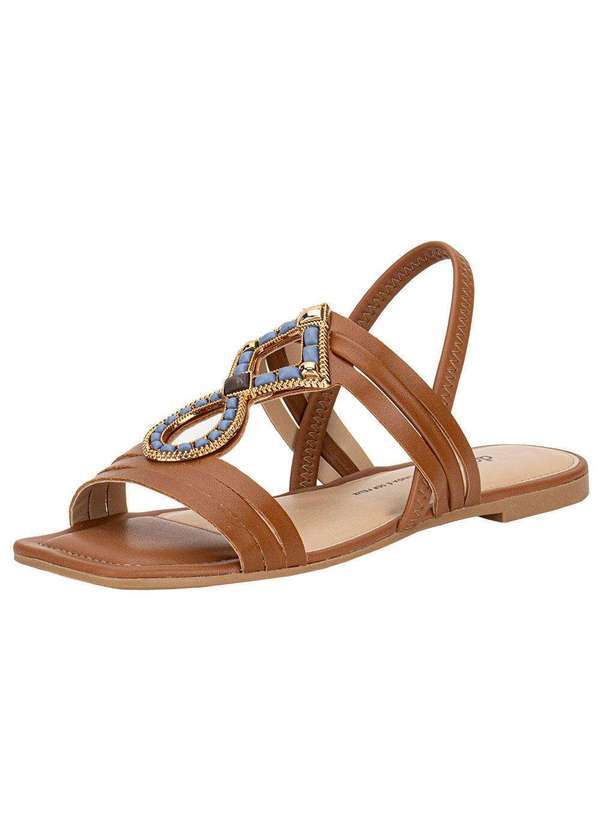 Vista 2 Sandália Feminina Flat Dakota Y7952 - Camel Dakota