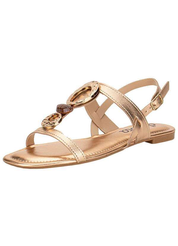 Vista 2 Sandália Feminina Flat Dakota Y7982 - Bronze Dakota