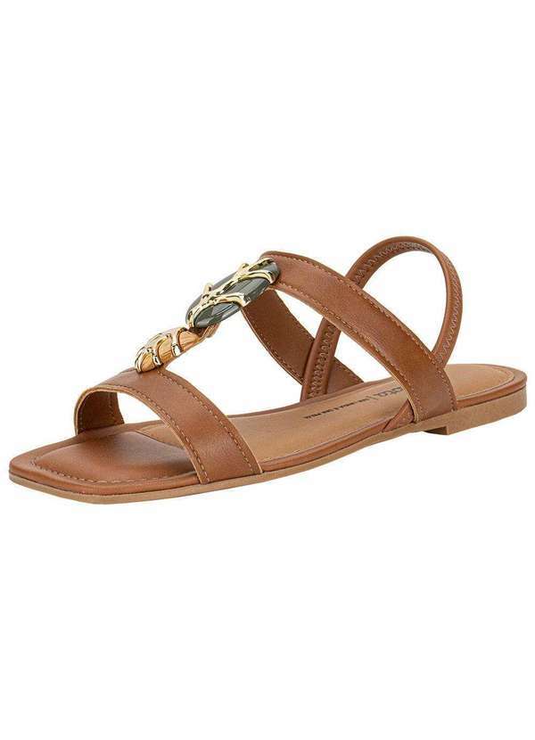 Vista 2 Sandália Feminina Flat Dakota Y9611 - Caramelo Dakota