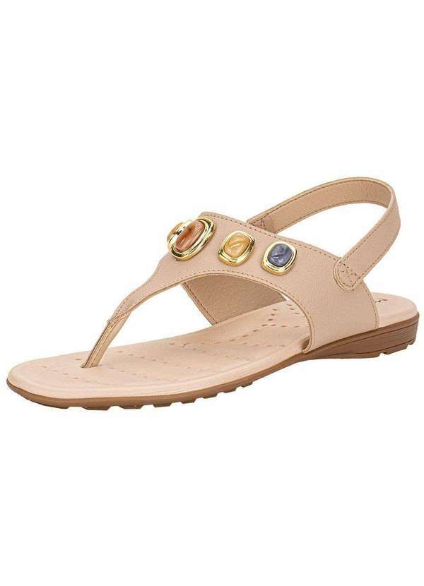 Vista 2 Sandália Feminina Flat Modare 7053173 - Bege MODARE