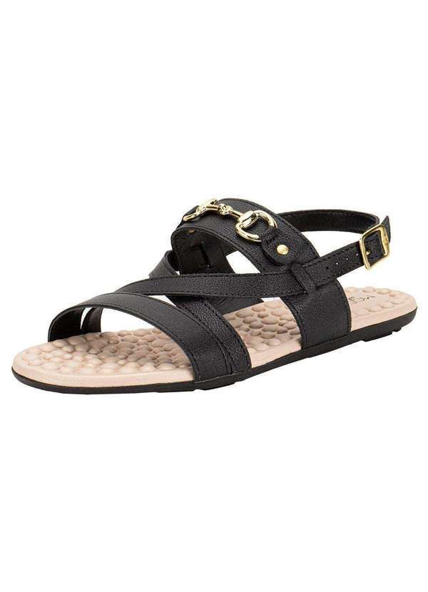 Vista 2 Sandália Feminina Flat Modare 7163132 - Preto MODARE