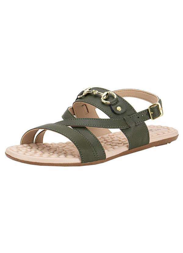 Vista 2 Sandália Feminina Flat Modare 7163132 - Oliva MODARE