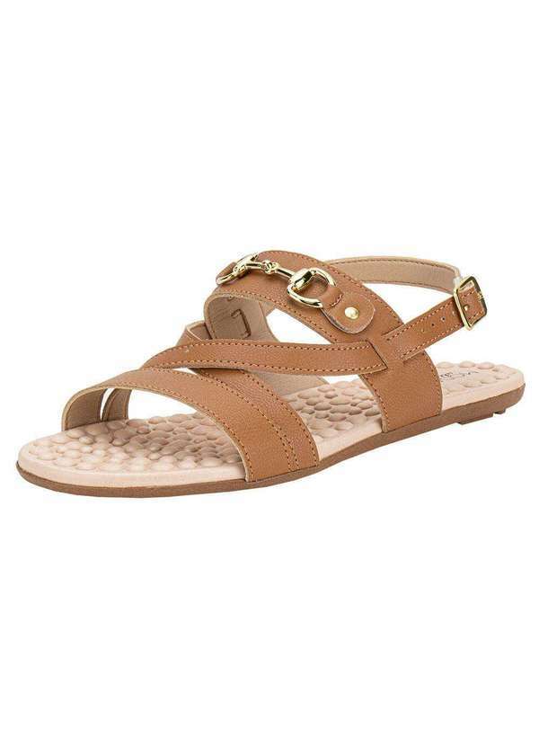 Vista 2 Sandália Feminina Flat Modare 7163132 - Camel MODARE
