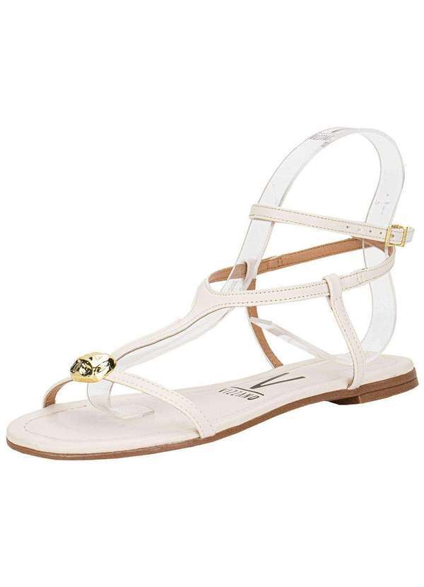Vista 2 Sandália Feminina Flat Vizzano 62351711 - Marfim VIZZANO