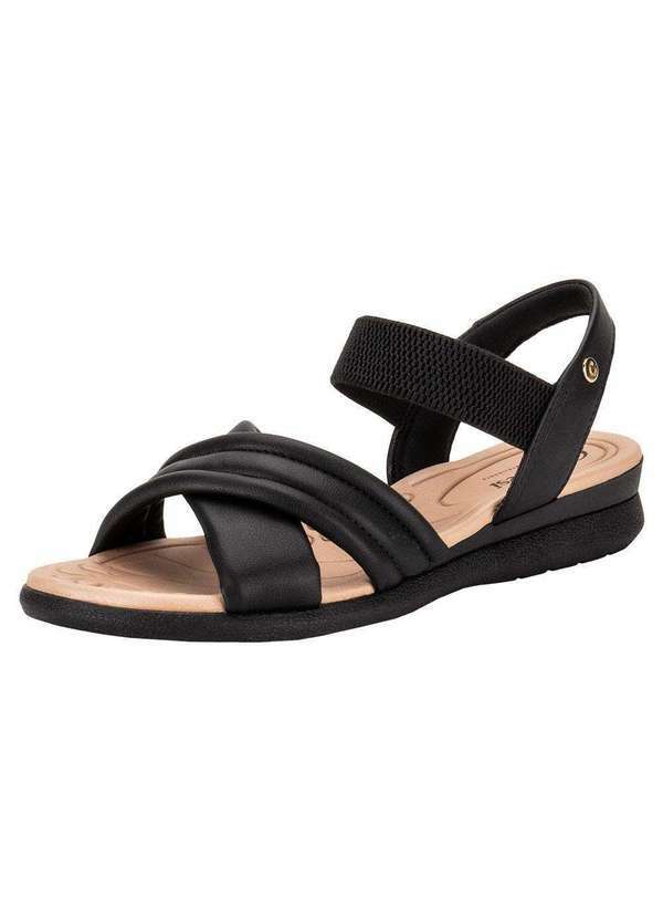 Vista 2 Sandália Feminina Anabela Campesi Cp641 - Preto