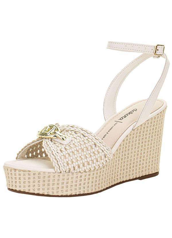 Vista 2 Sandália Feminina Anabela Dakota Y9871 - Branco/Off Dakota