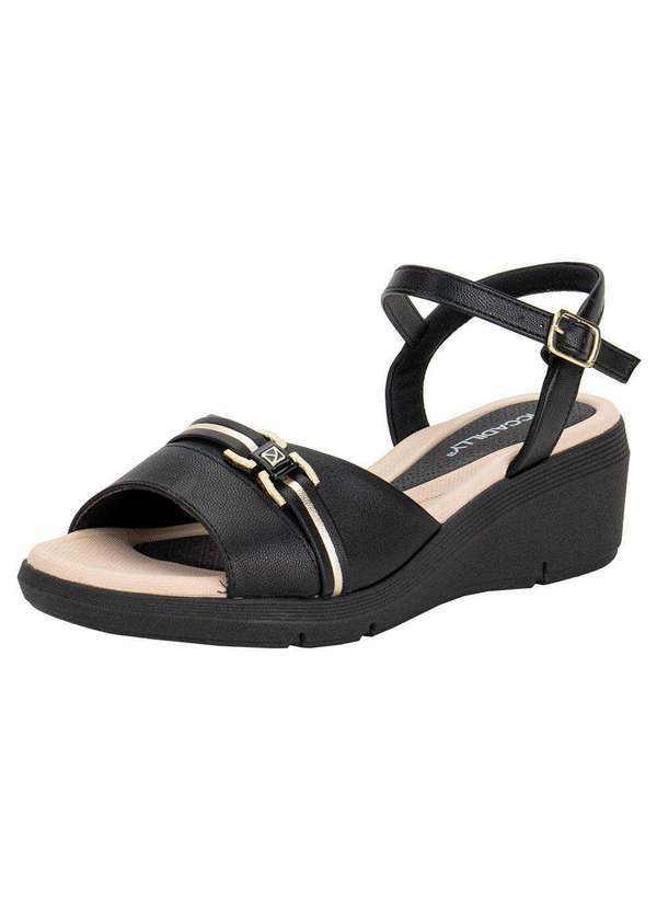 Vista 2 Sandália Feminina Anabela Piccadilly 540396 - Preto Piccadilly