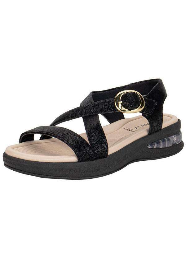 Vista 2 Sandália Feminina Anabela Piccadilly 599006 - Preto Piccadilly