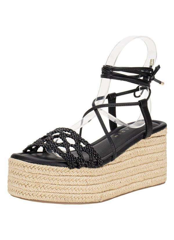 Vista 2 Sandália Feminina Anabela Ramarim 2536204 - Preto RAMARIM