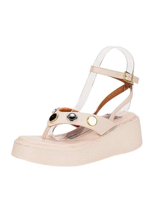 Vista 2 Sandália Feminina Anabela Vizzano 6525108 - Marfim VIZZANO