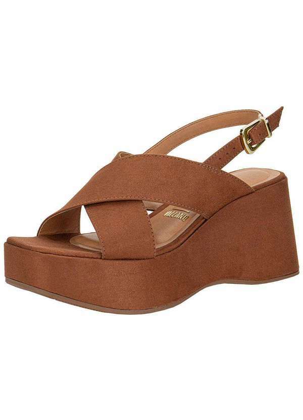 Vista 2 Sandália Feminina Anabela Vizzano 6559101 Camel VIZZANO
