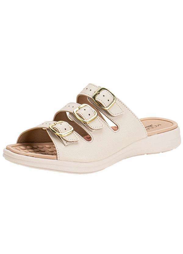 Vista 2 Sandália Feminina Conforto Modare 7174122 Branco/Off MODARE
